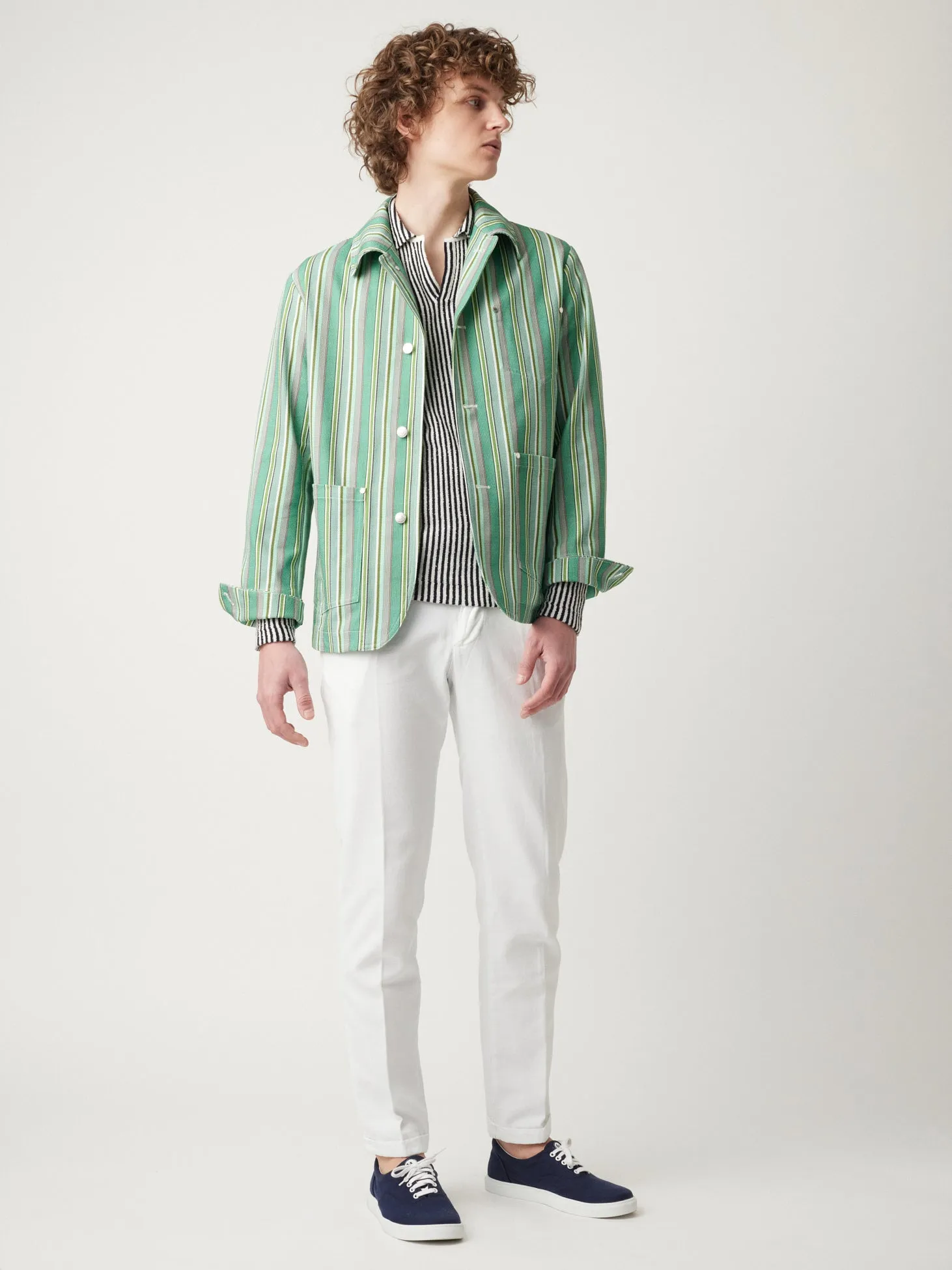 AASSALONNE STRIPED WORK JACKET