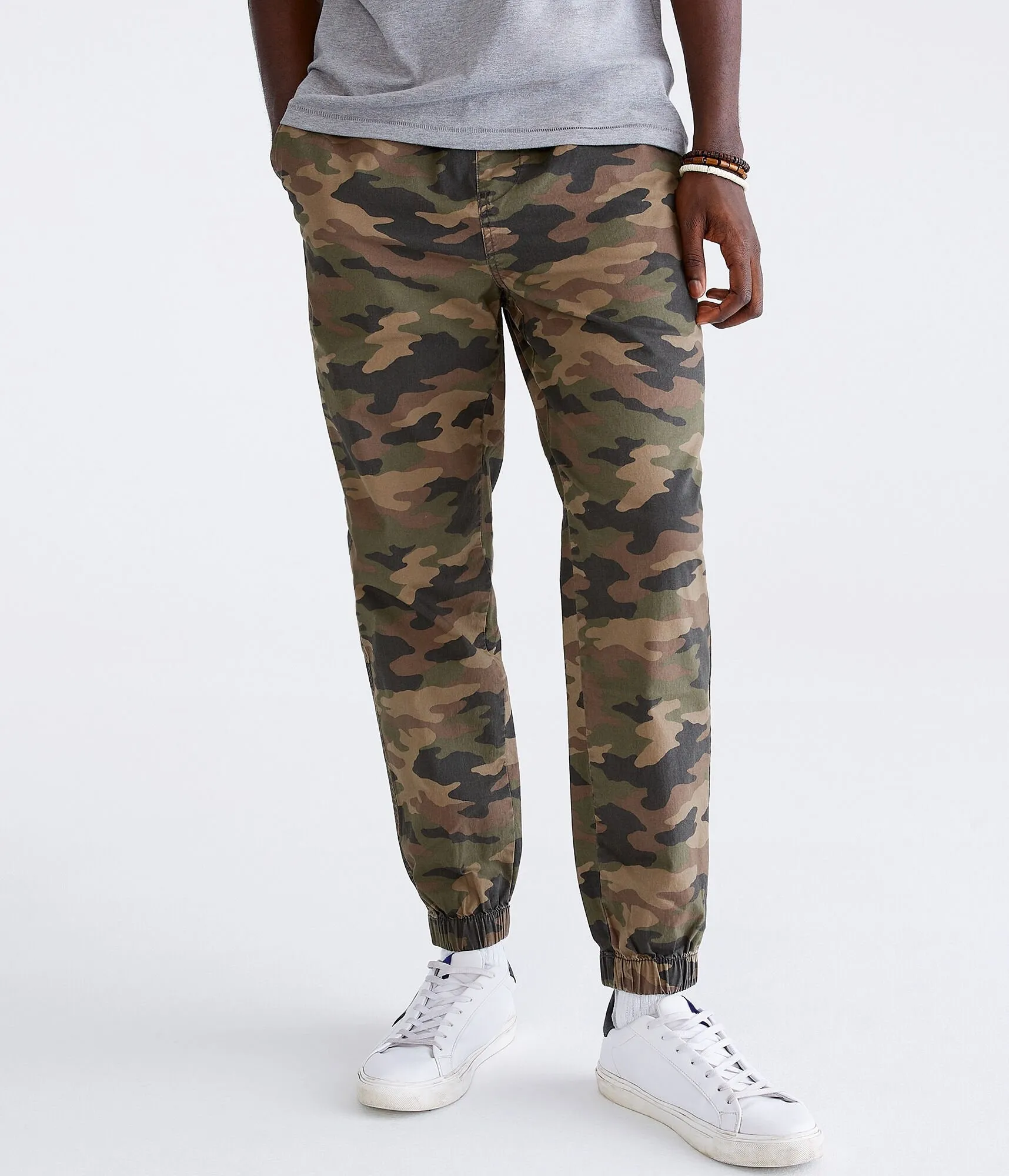 Aeropostale Mens' Camo Stretch Twill Joggers - Dark Green - Size M - Cotton - Teen Fashion & Clothing Garland