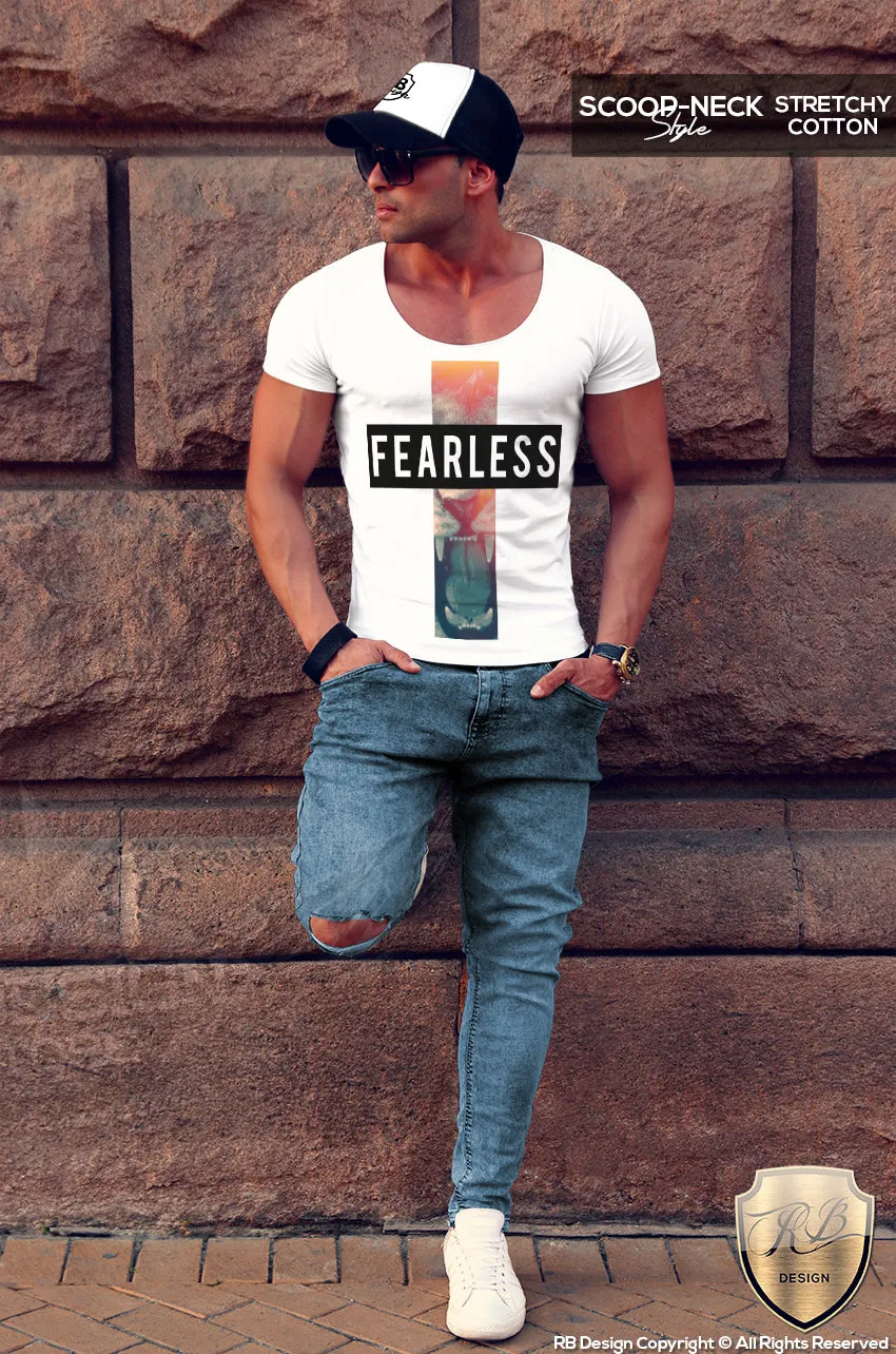 Angry Lion Mens T-shirt "Fearless" MD561