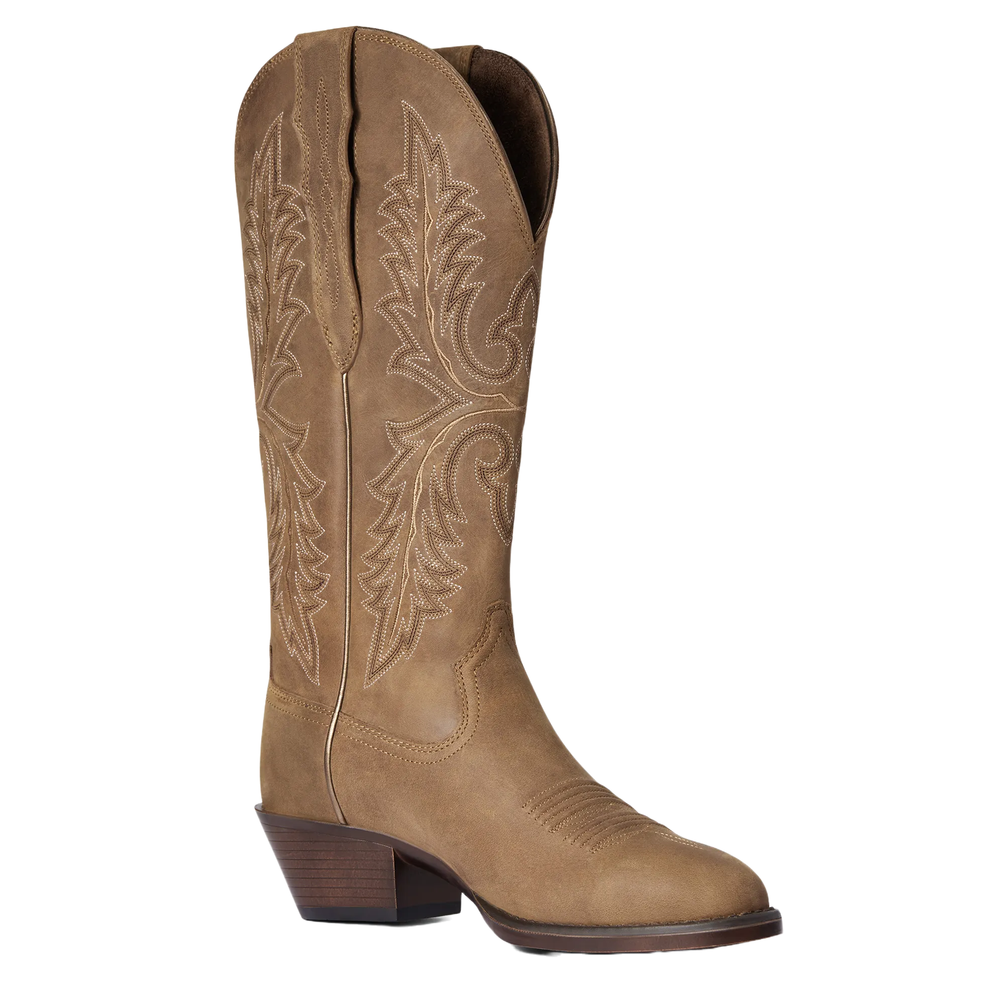 Ariat Ladies Heritage Tan Bomber Elastic Wide Calf Boots 10038337