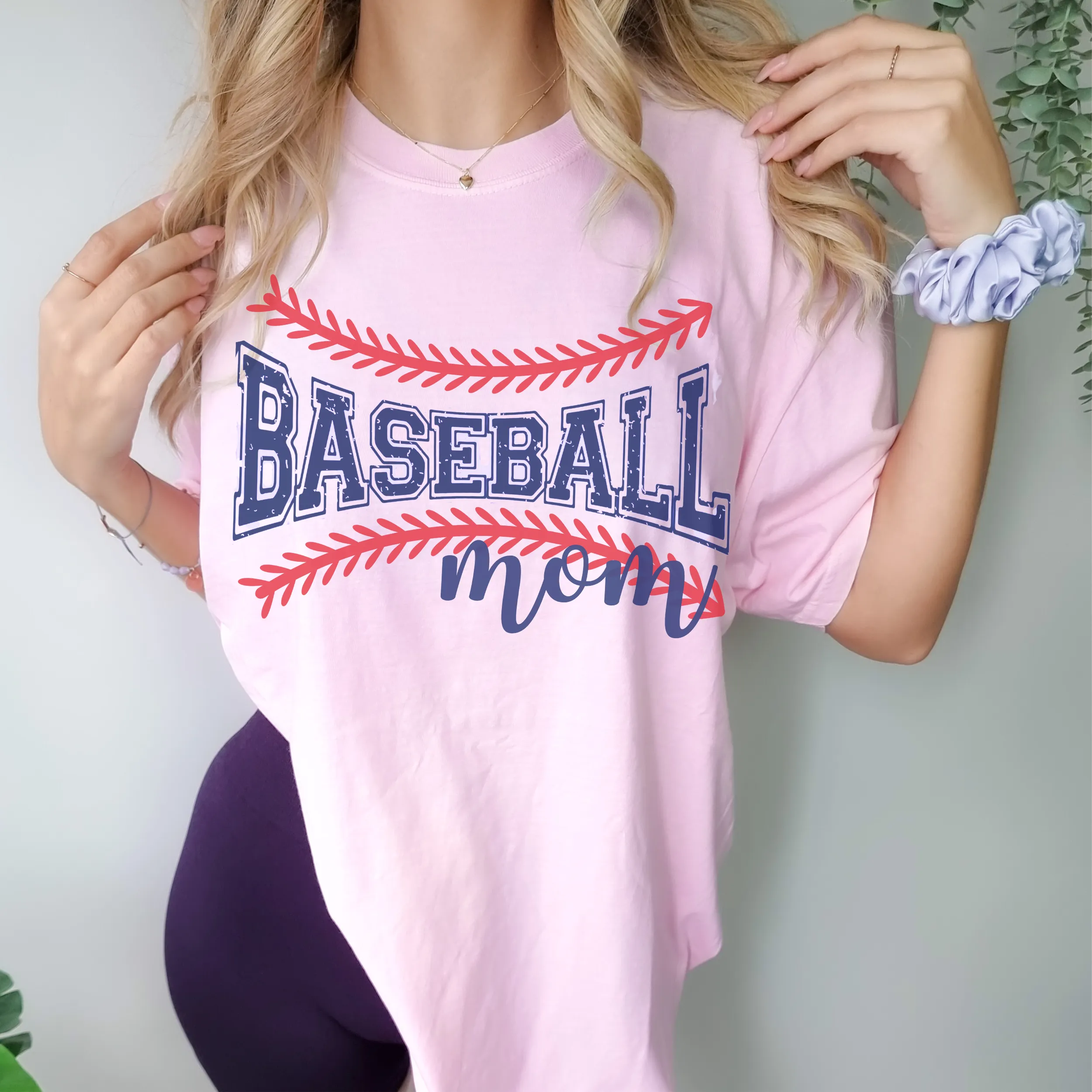 Baseball Mom Comfort Colors® T-Shirt, Spring or Summer Tee, Gift for Mom, Distressed, Retro Design Baseball Mom T-Shirt