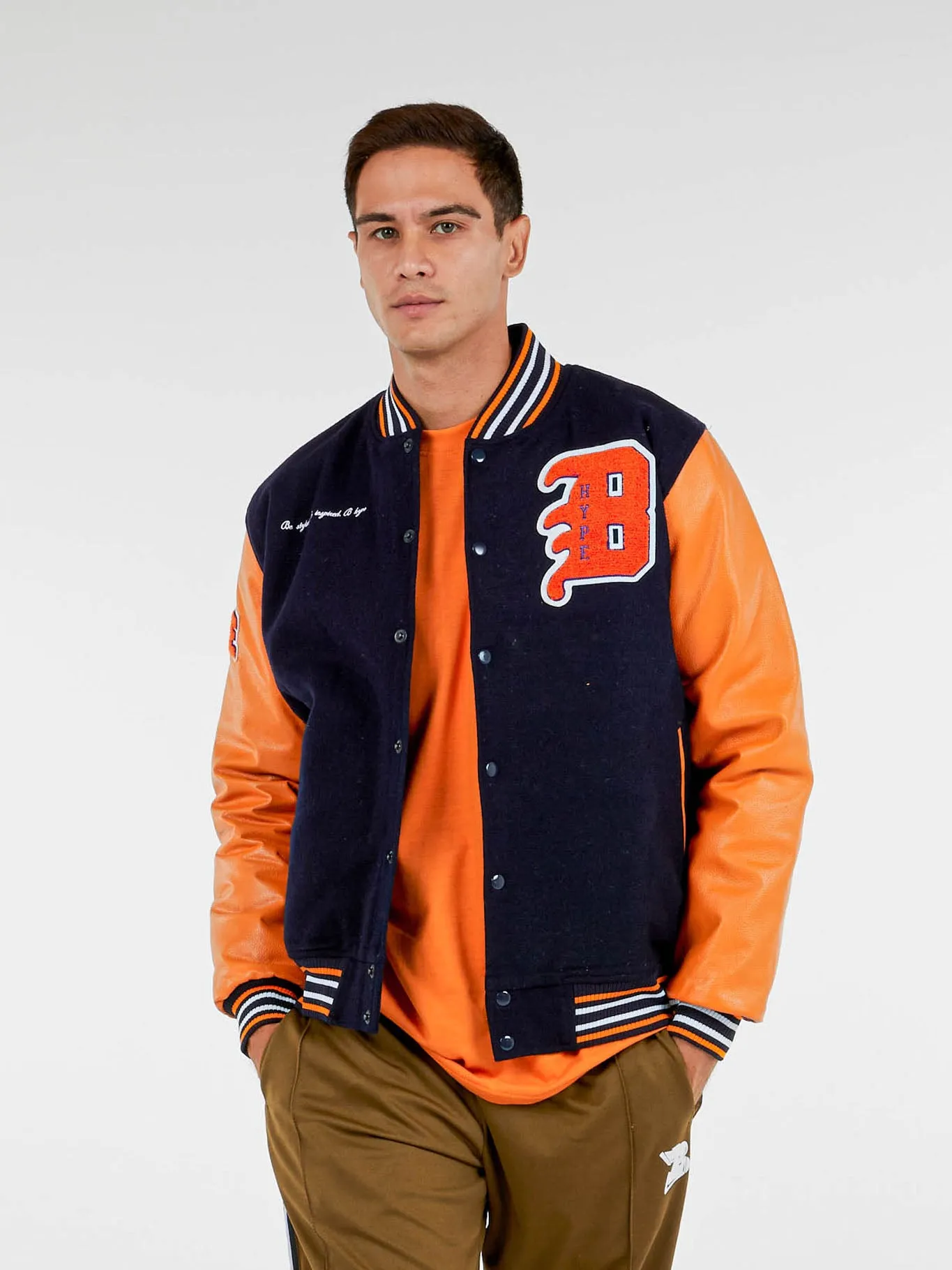 Bhype Society - Bhype Varsity Collection Jacket Blue Orange