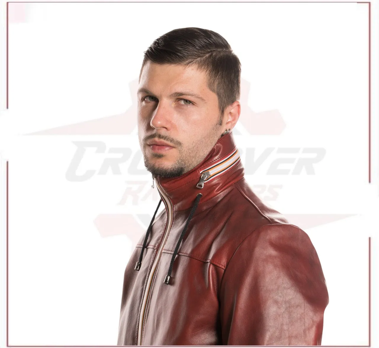 Bomber KiWey - Men’s Bomber Bordeaux genuine leather