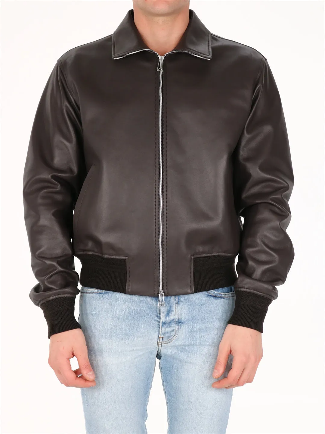 Bottega Veneta Leather Bomber Jacket