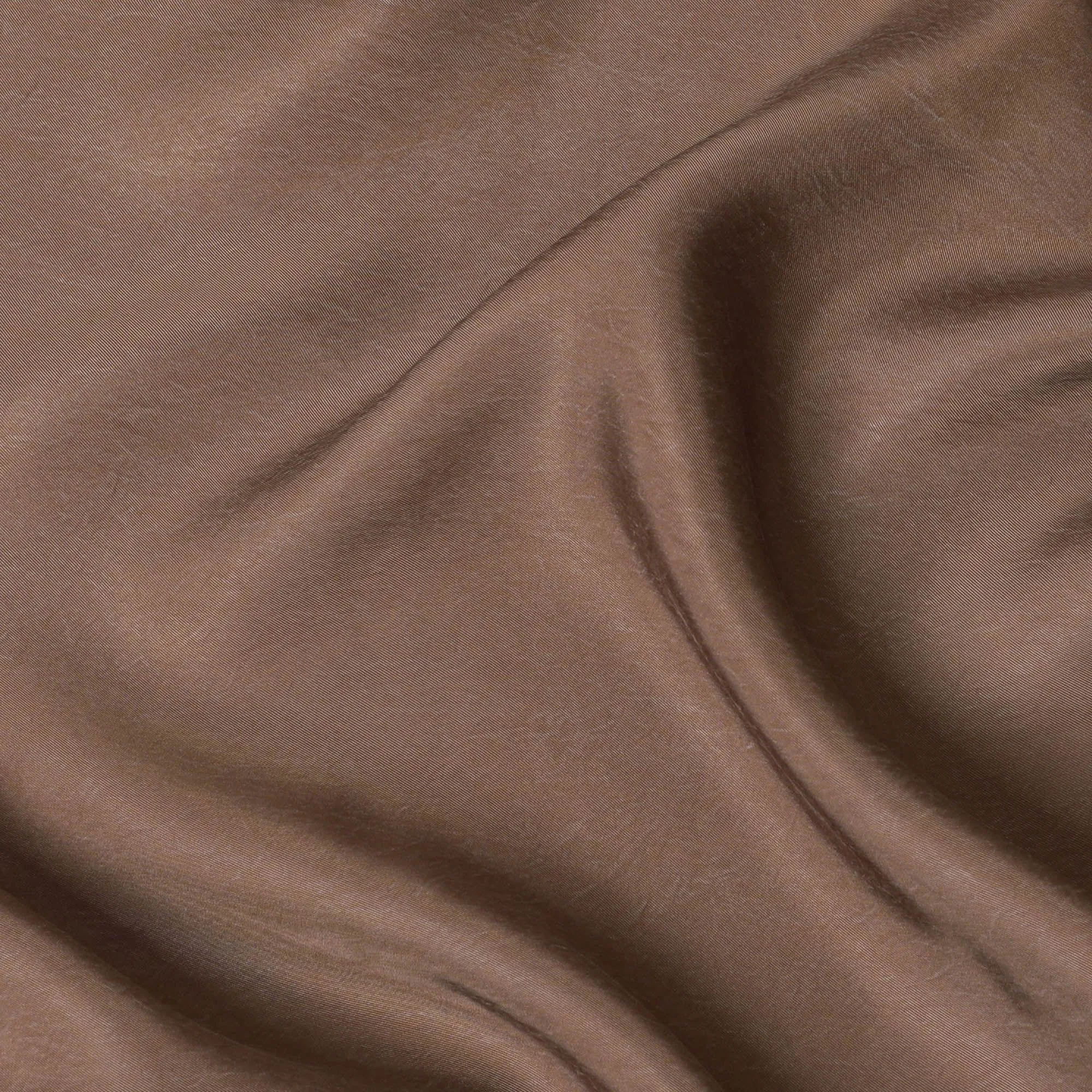 Brown plain 100% Biodegradable cupro fabric -D13953