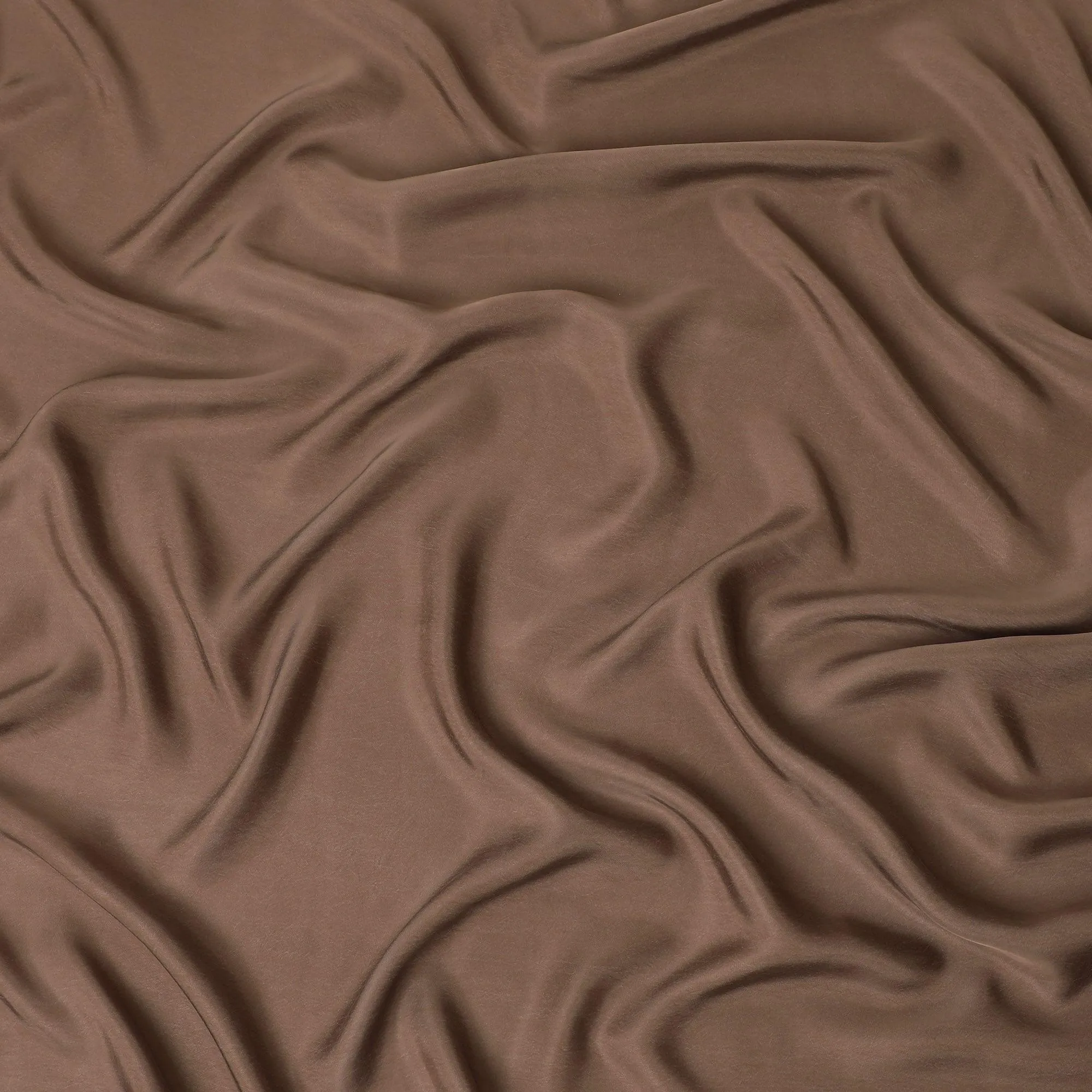 Brown plain 100% Biodegradable cupro fabric -D13953