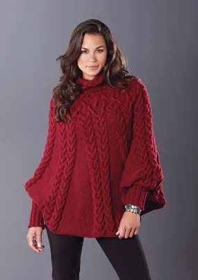 Cabled Poncho