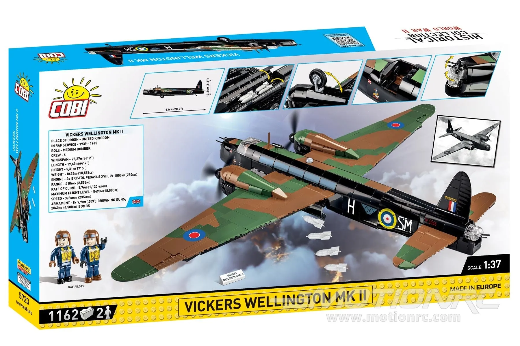 COBI Vickers Wellington MKII 1:37 Scale Building Block Set