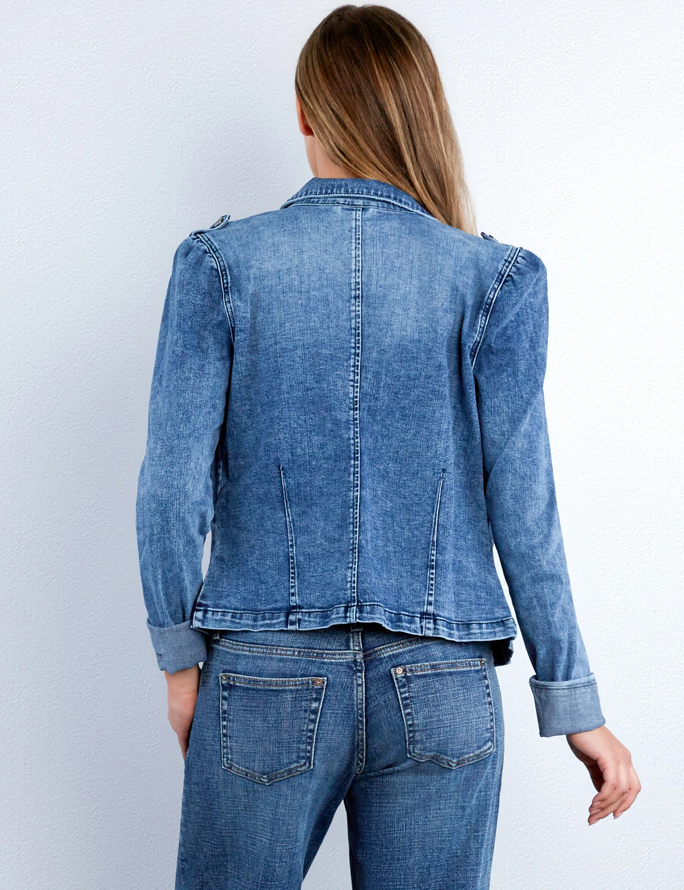 Cuffed Denim Jacket