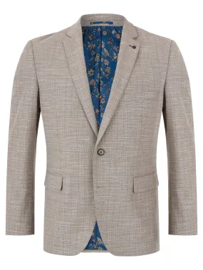 DANIEL GRAHAME Beige Textured Tapered Fit Blazer