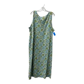 Dress Casual Maxi By Denim And Company In Blue & Yellow, Size:3