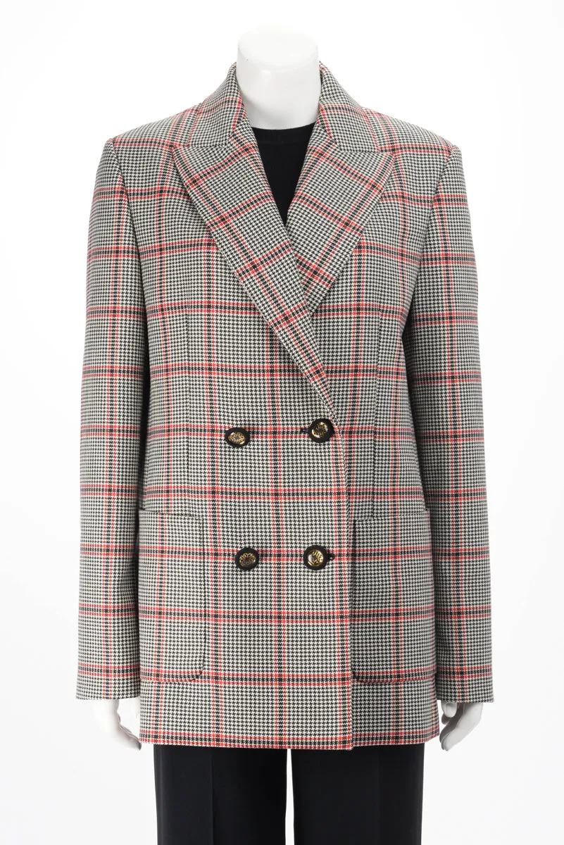 Elie Saab Check Oversize D.B. Jacket