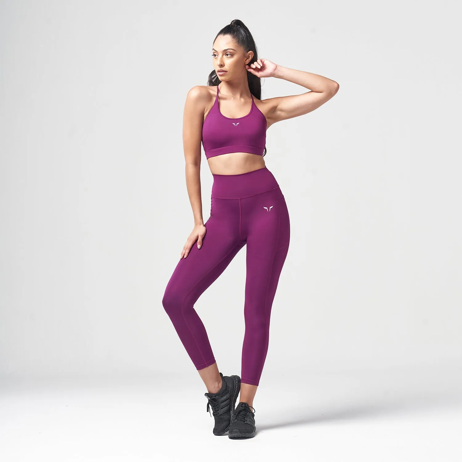 Essential Cropped Leggings 24" - Dark Purple