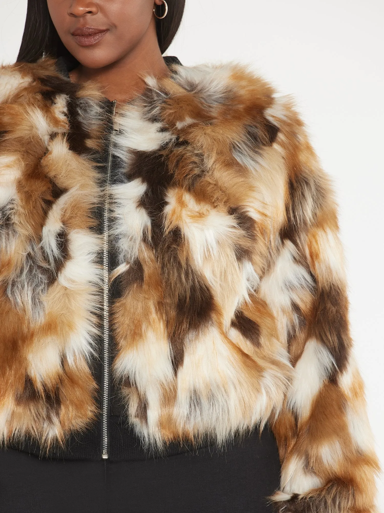 Fashion To Figure - Nova Faux Fur Bomber Jacket