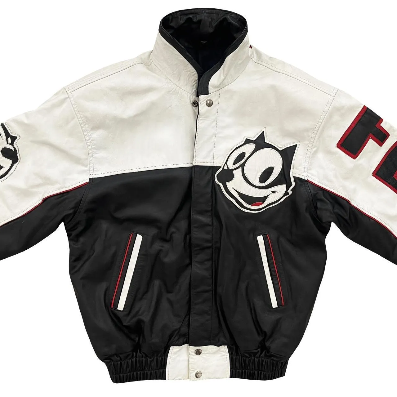 Felix The Cat Leather Bomber Jacket