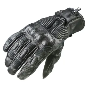 Garibaldi Smoke Winter Vintage Cafe Racer Style Men's Gloves - Black