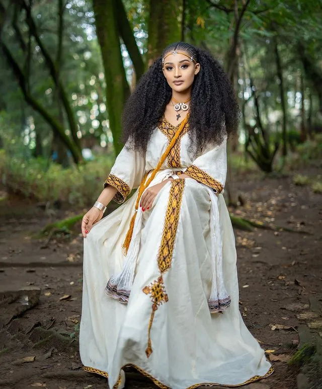 Gorgeous Habesha Dress Light Color Habesha Kemis Ethiopian Dress