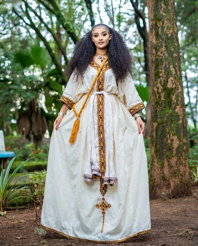 Gorgeous Habesha Dress Light Color Habesha Kemis Ethiopian Dress