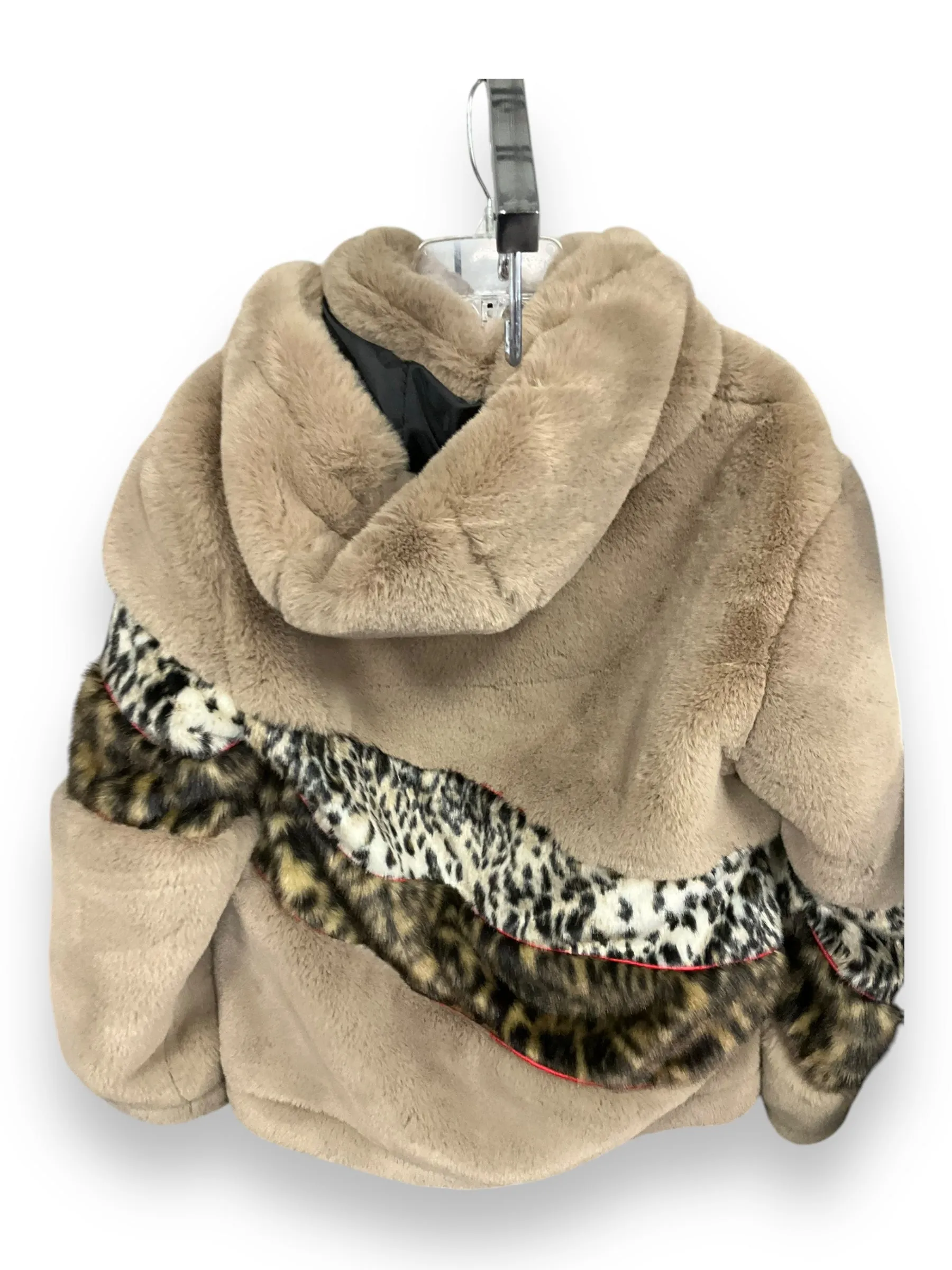 Jacket Faux Fur & Sherpa By Clothes Mentor In Animal Print, Size: S