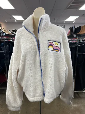 Jacket Faux Fur & Sherpa By Grayson Threads In White, Size: M