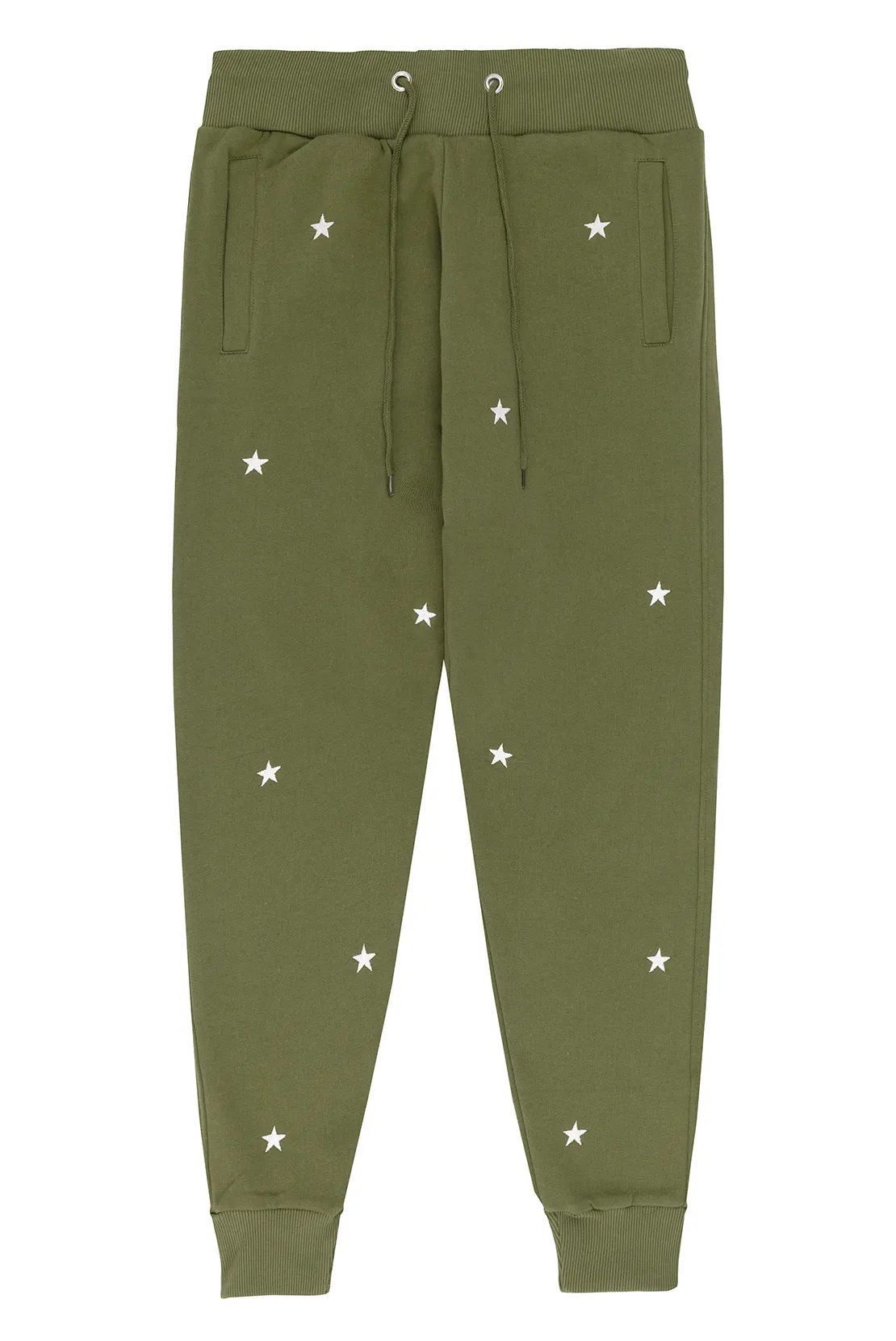 KH X O&F Star Embroidered Joggers - Khaki