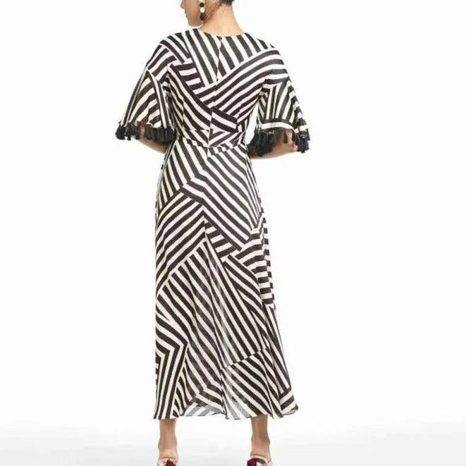 KittenAlarm - Marie Striped Maxi Dress