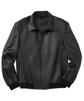 Lambskin Leather Bomber Jacket