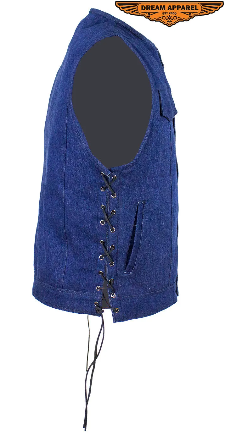 Men's Blue Denim Club Vest