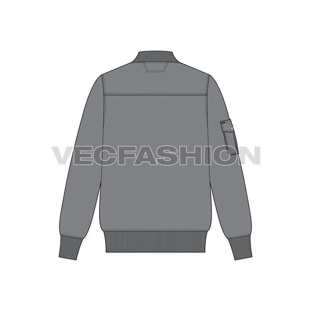 Mens Bomber Jacket Vector