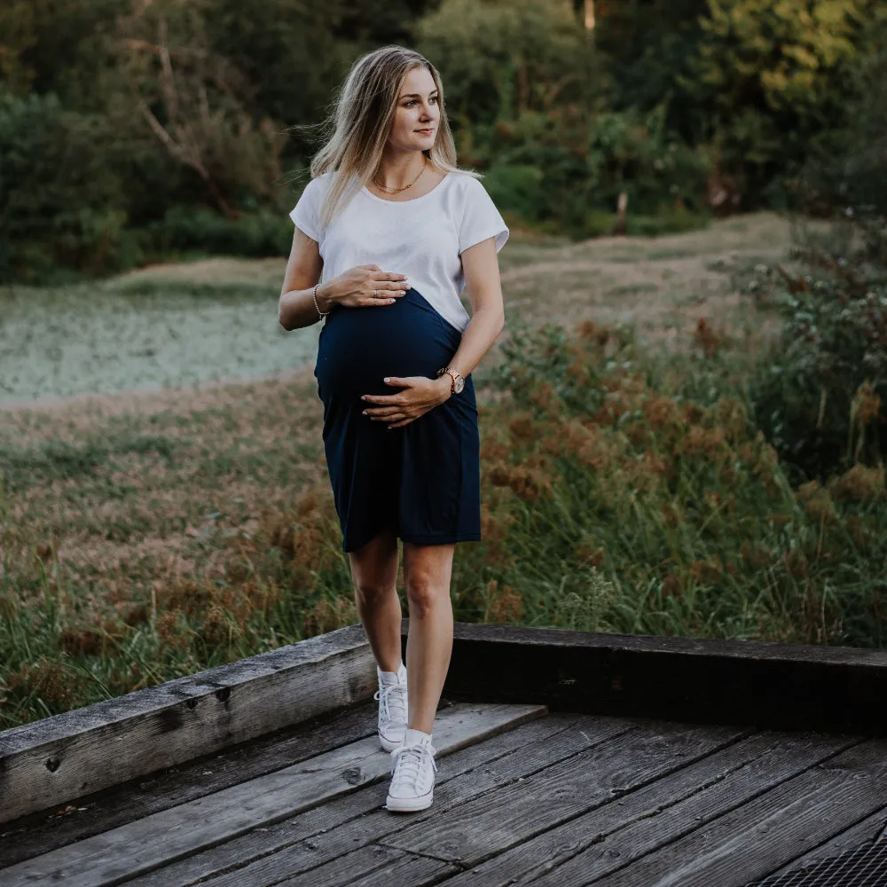 Mila Pencil Skirt-Navy