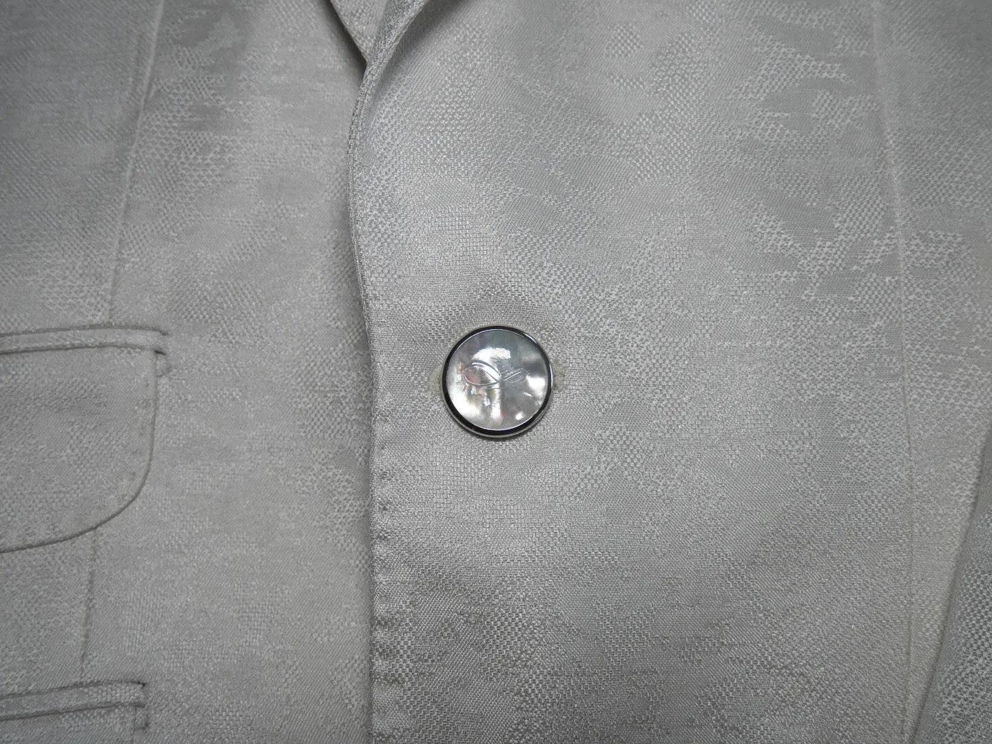 Mother Of Pearl With Silver Tone Buttons For Dinner Jacket