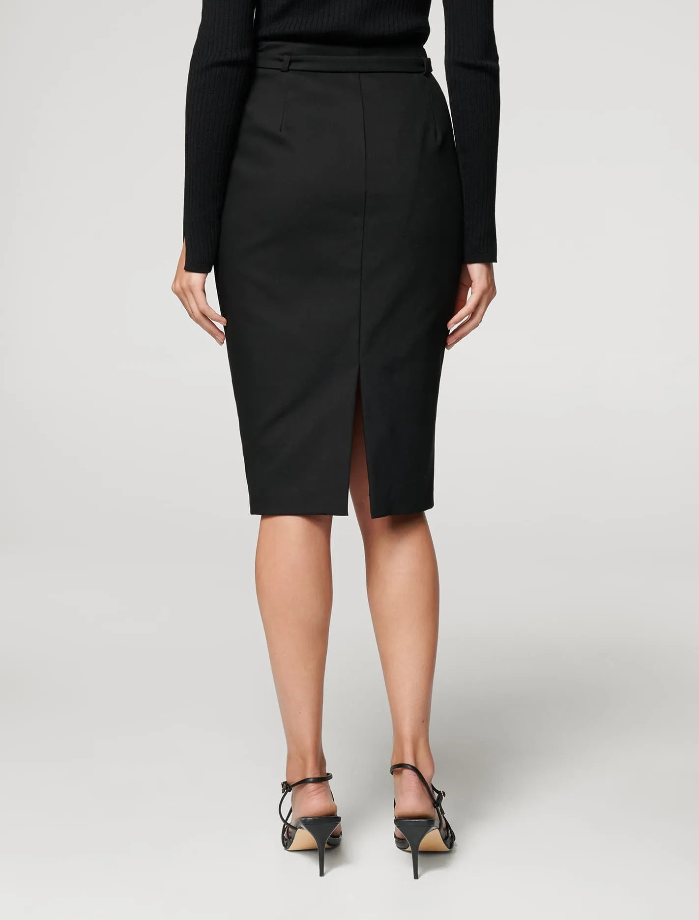 Nadia Belted Pencil Skirt