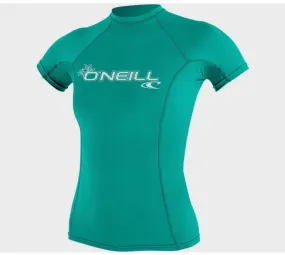 O'Neill Womens Basic Skins Short Sleeve Crew Rash Vest