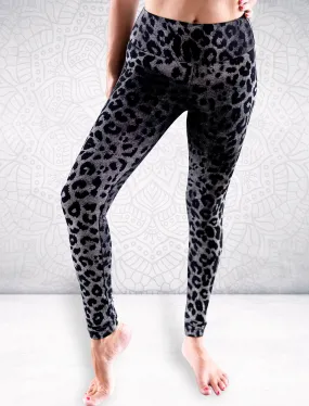 Pantaloni Leggings Siddhi donna modellanti - Leopardo nero