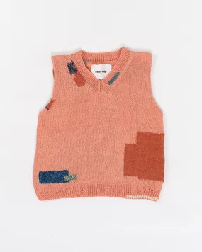 Party Vest - Ancient Pink Darn-Knit