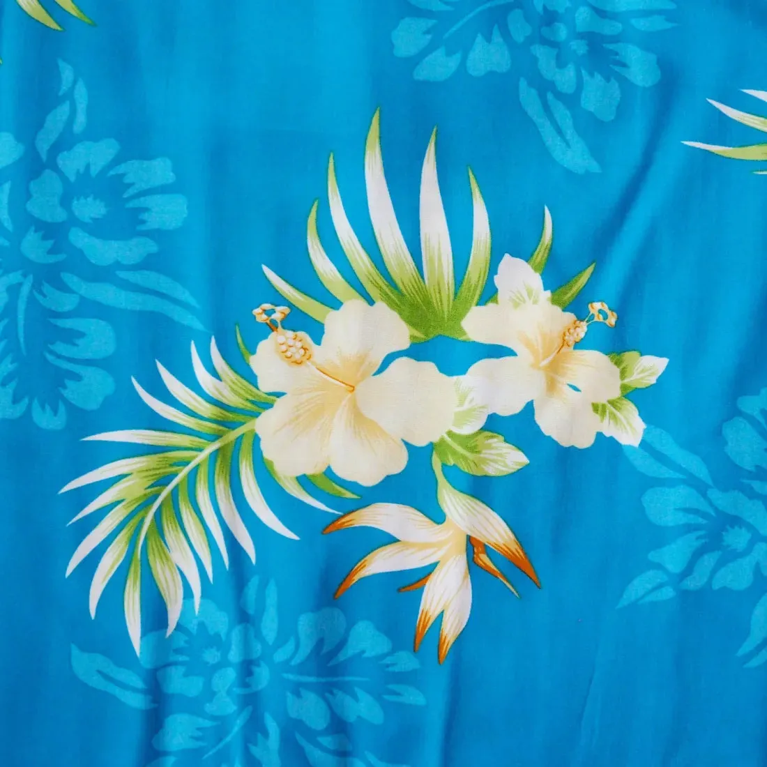 Passion Blue Maxi Hawaiian Dress