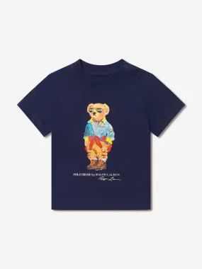 Ralph Lauren Baby Boys Bear T-Shirt in Navy