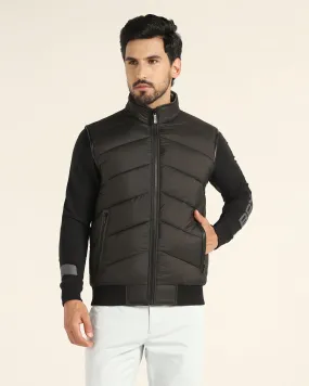 Reversible Black Solid Zipper Jacket - Cabe