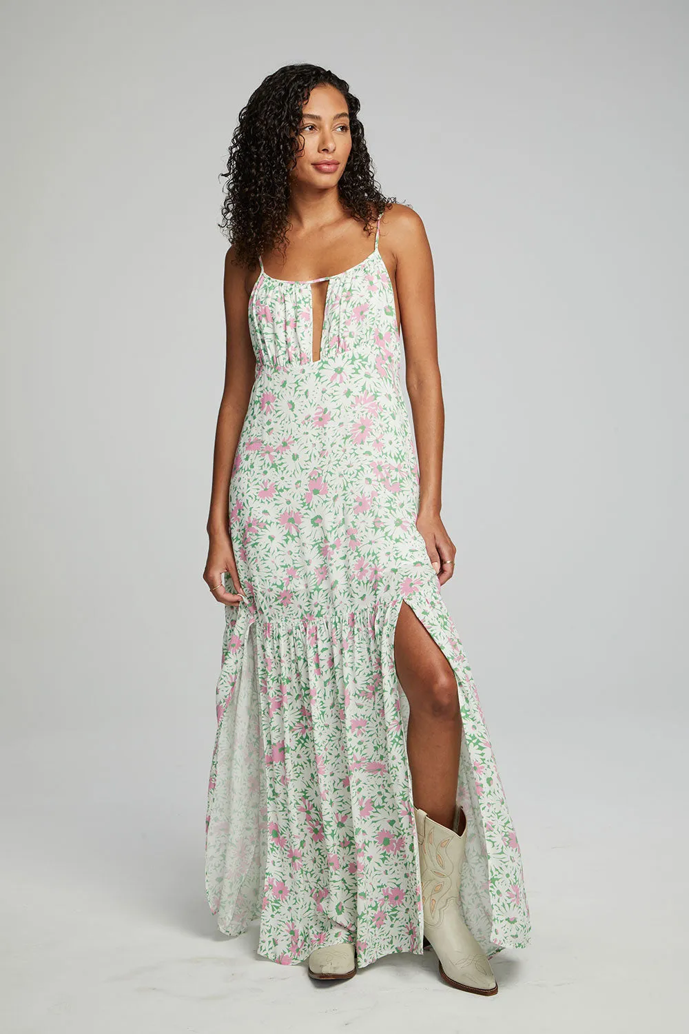 Seren Maxi Dress - Grass Daisy Floral