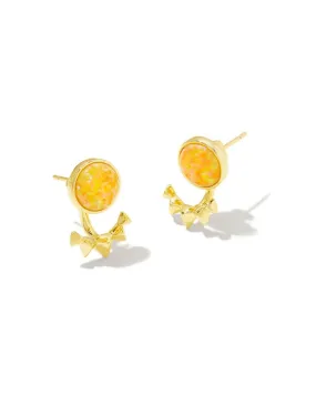 Sienna Ear Jacket Earrings Gold - Citrus Opal