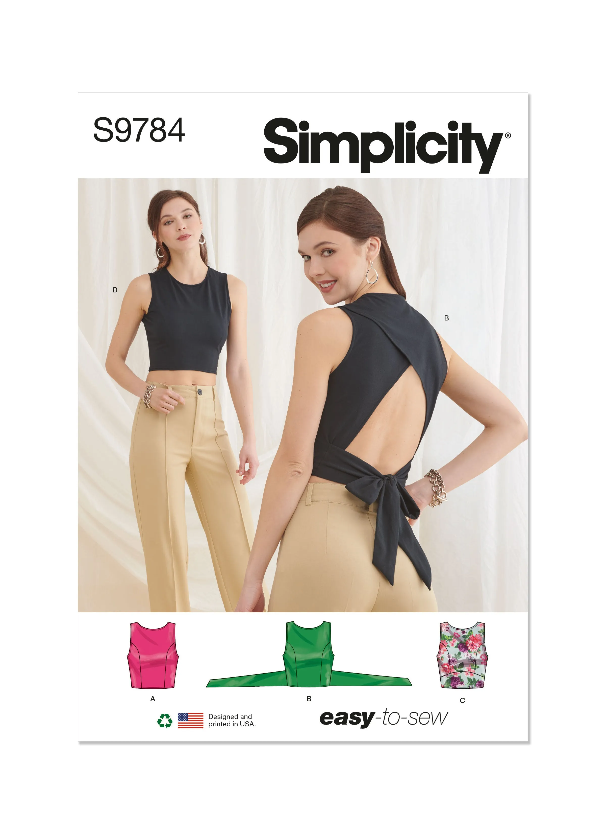 Simplicity Sewing Pattern S9784 MISSES' KNIT TOPS