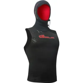 Sola Plush Hooded Vest - Polypro - Black/ Red Logo - A1084