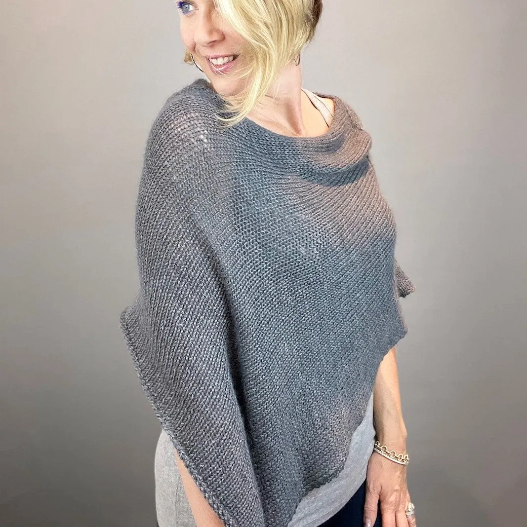 Stockinette Poncho Knitting Kit | Road to China Light & Knitting Pattern (#113)