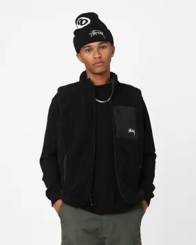 Stussy Reversible Stock Sherpa Jacket Black