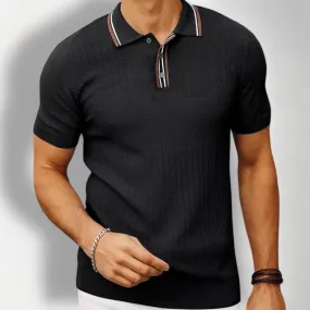 Summer knit regular polo t-shirt