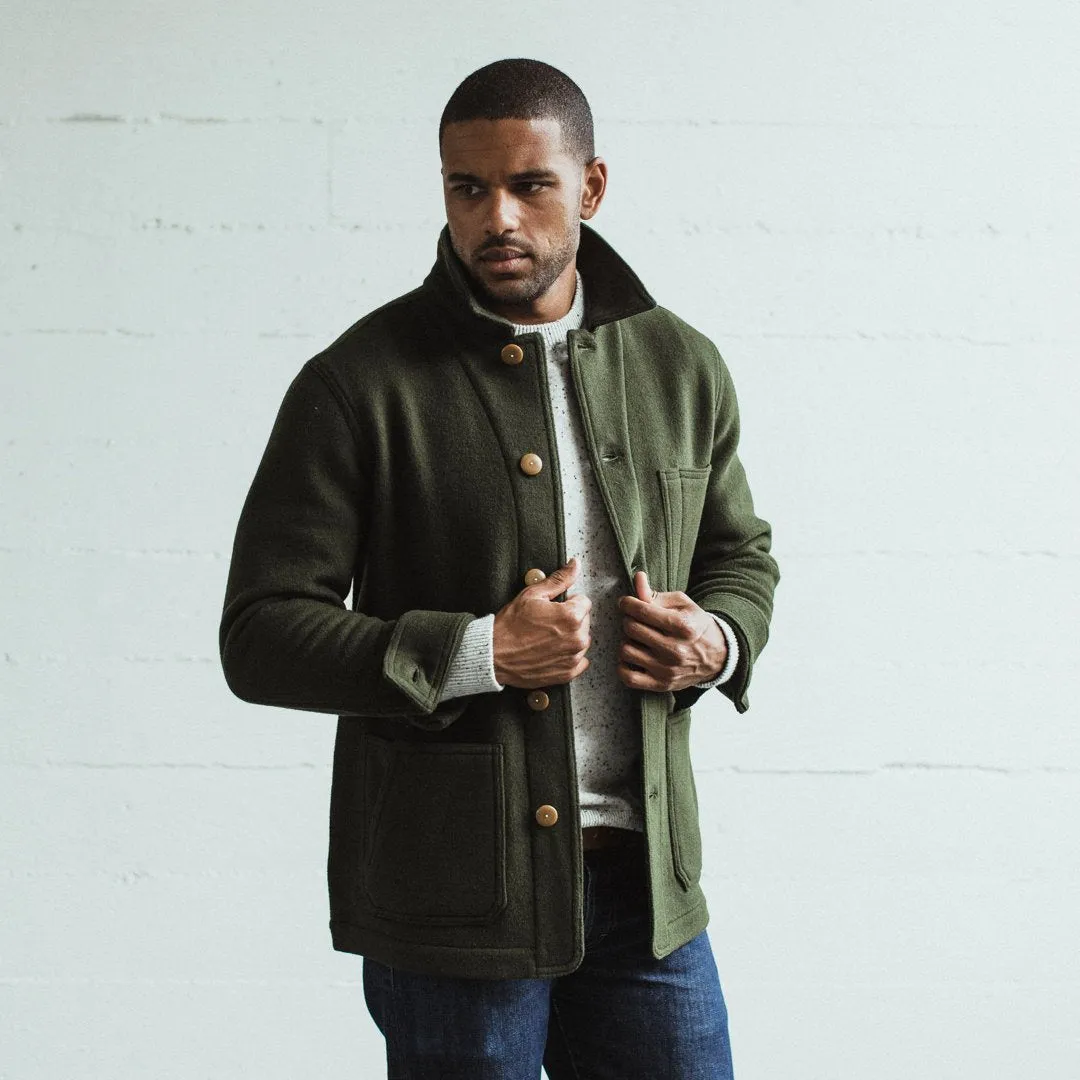 The Ojai Jacket in Olive Wool