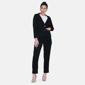 Timeless Classic Women's Black Poly Moss Pant Suit