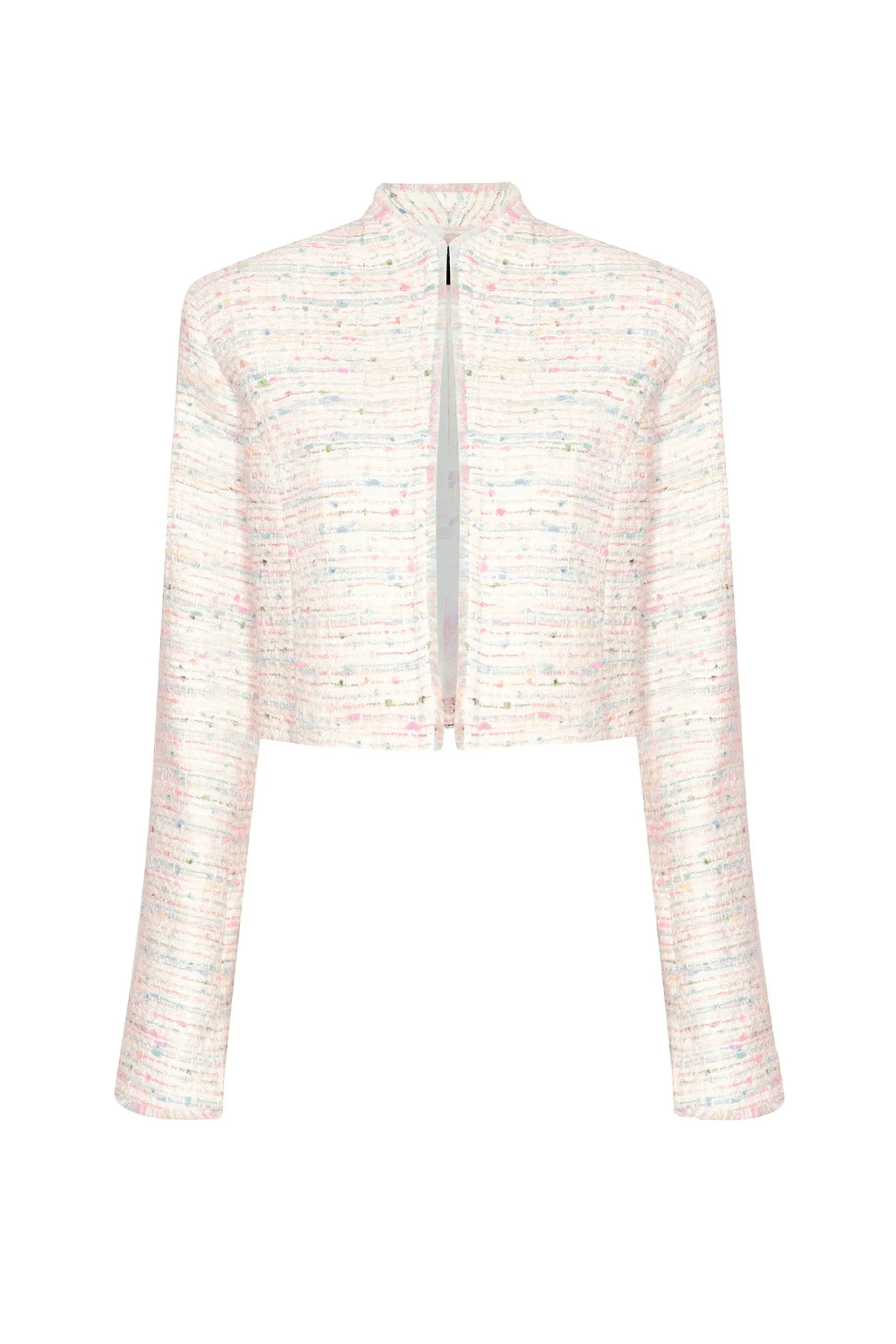 Tweed Short Jacket in Pastel Colours - Hermione