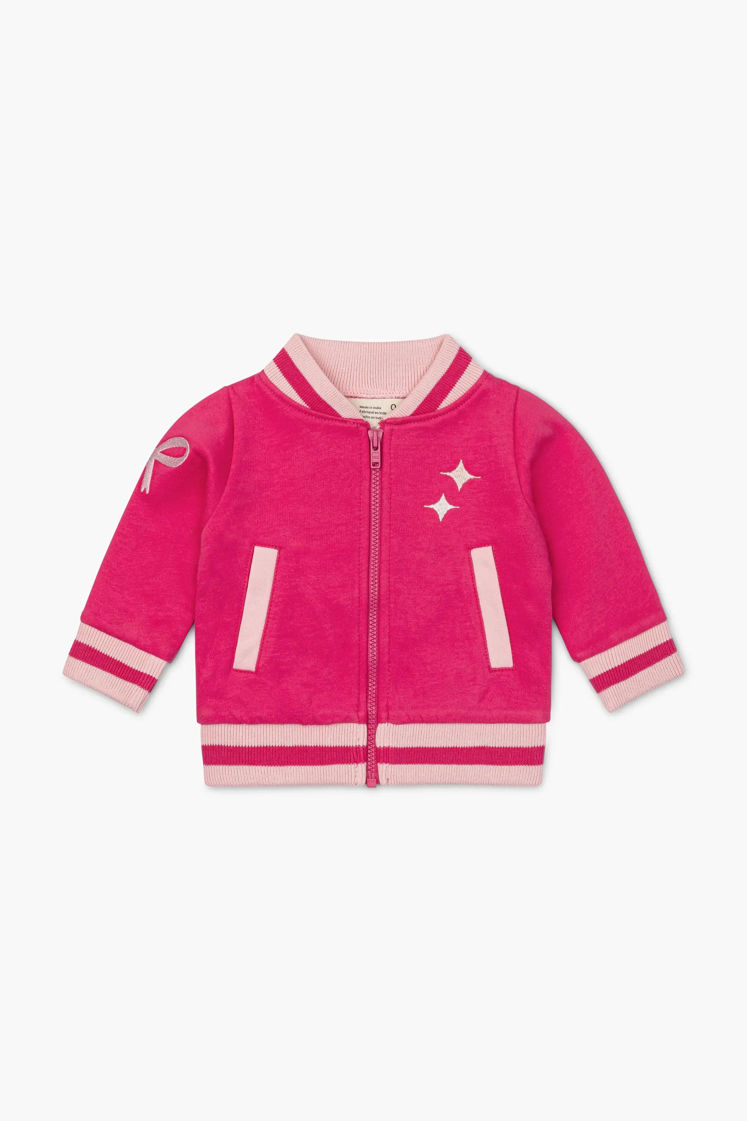 Zip Bomber Jacket_Paris Hilton Pink Sliving